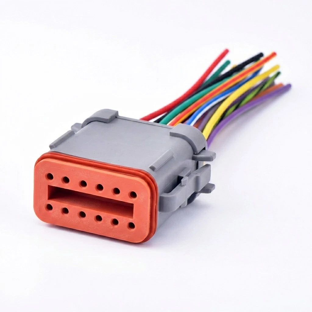 12 Pin Waterproof Car Connector Wiring Harness Plug DT06-12S for Deutsch DT
