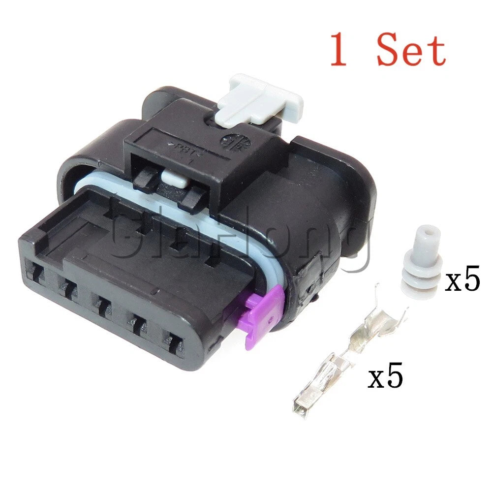 4F0973705 5 Pin Mass Air Flow Sensor MAF Connector Plug Fits VW Audi Skoda Seat