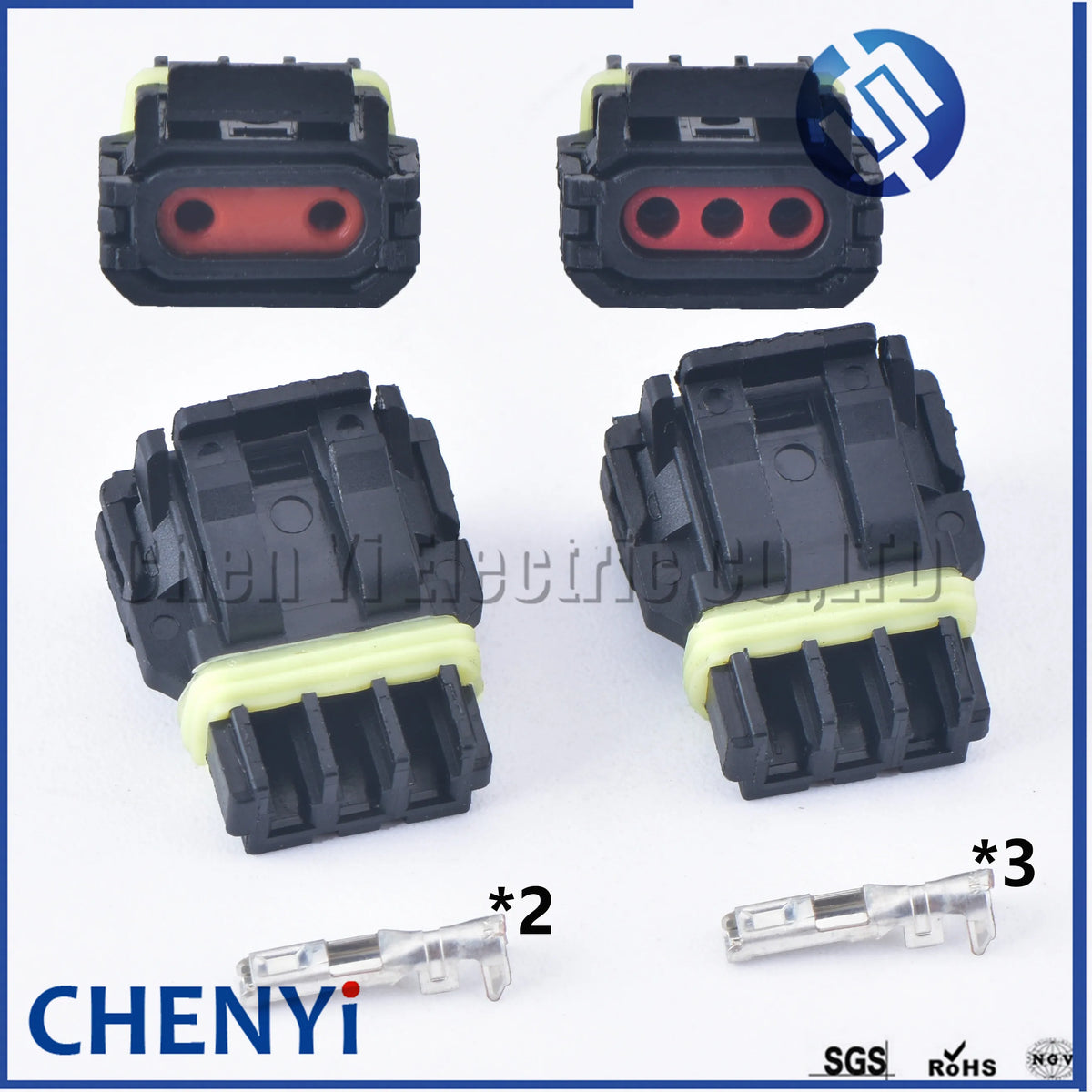 2 Sets 2/3 Pin Molex Automotive Plastic Housing Wiring Waterproof Electrical Connector Car Mirror Turn Signal Plug 52117-0241
