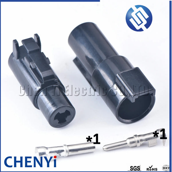 1 Pin 2.3 Series female or male Auto Cable Haness Waterproof Socket With Pins DTHD04-1-12P DTH006-1-12S For Deutsch