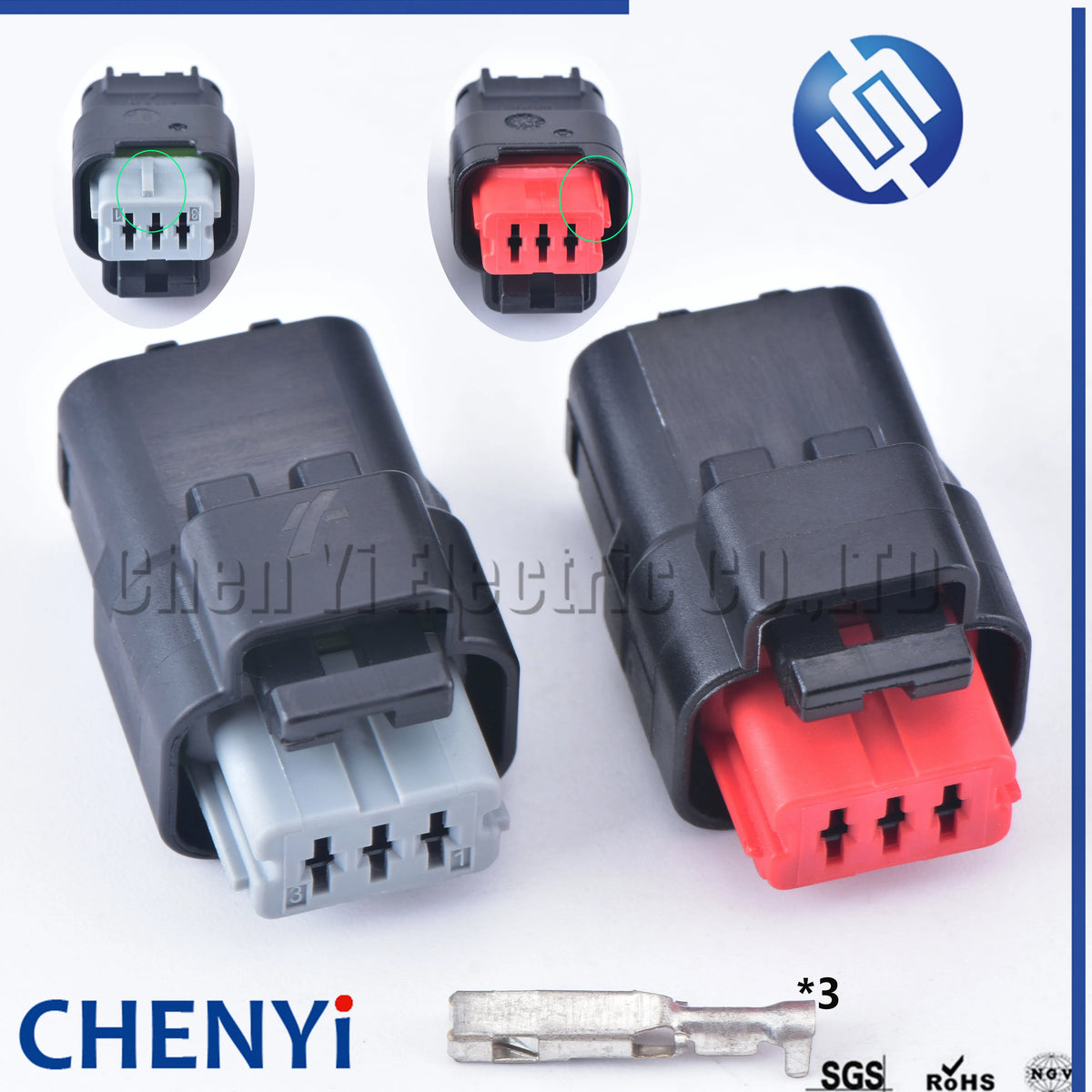 3 Pin car rail pressure sensor connector 1.6 HDI water temperature sensor Camshaft position sensor plug for Peugeot Citroen Ford