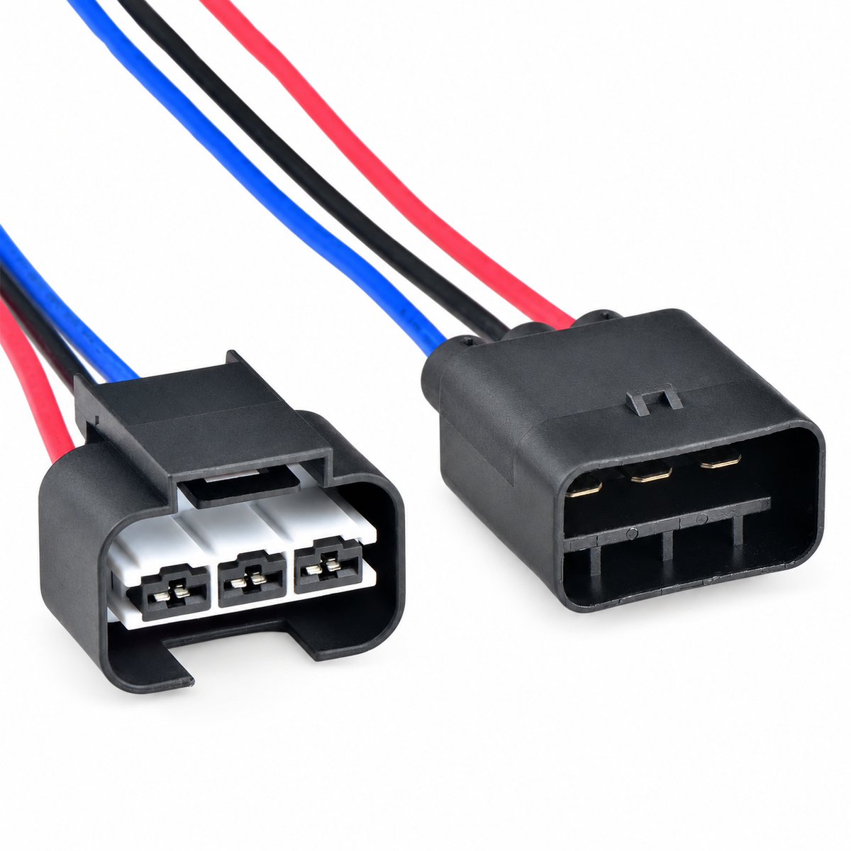 3 Pin Female or male automotive waterproof connector Electric Radiator Fan Wire harness plug Socket 1743271-2 For Hyundai Kia on white background