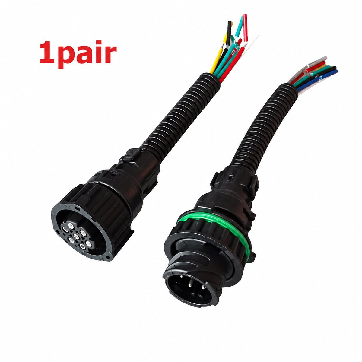 6/7 Pin Connector Plug Set for Rear Tail Light Lamps For MAN, DAF Sprinter Luton