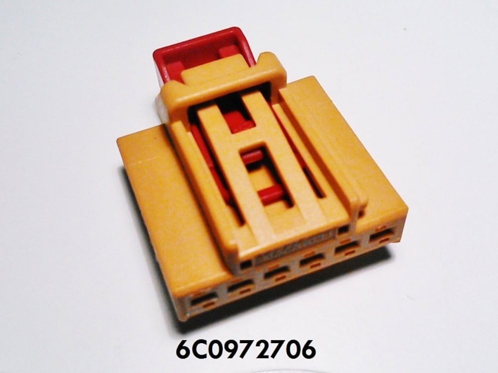 6C0972706 6 Pin Prewired Connector Brown For VW AUDI SEAT Rear Tail Light WIRED!