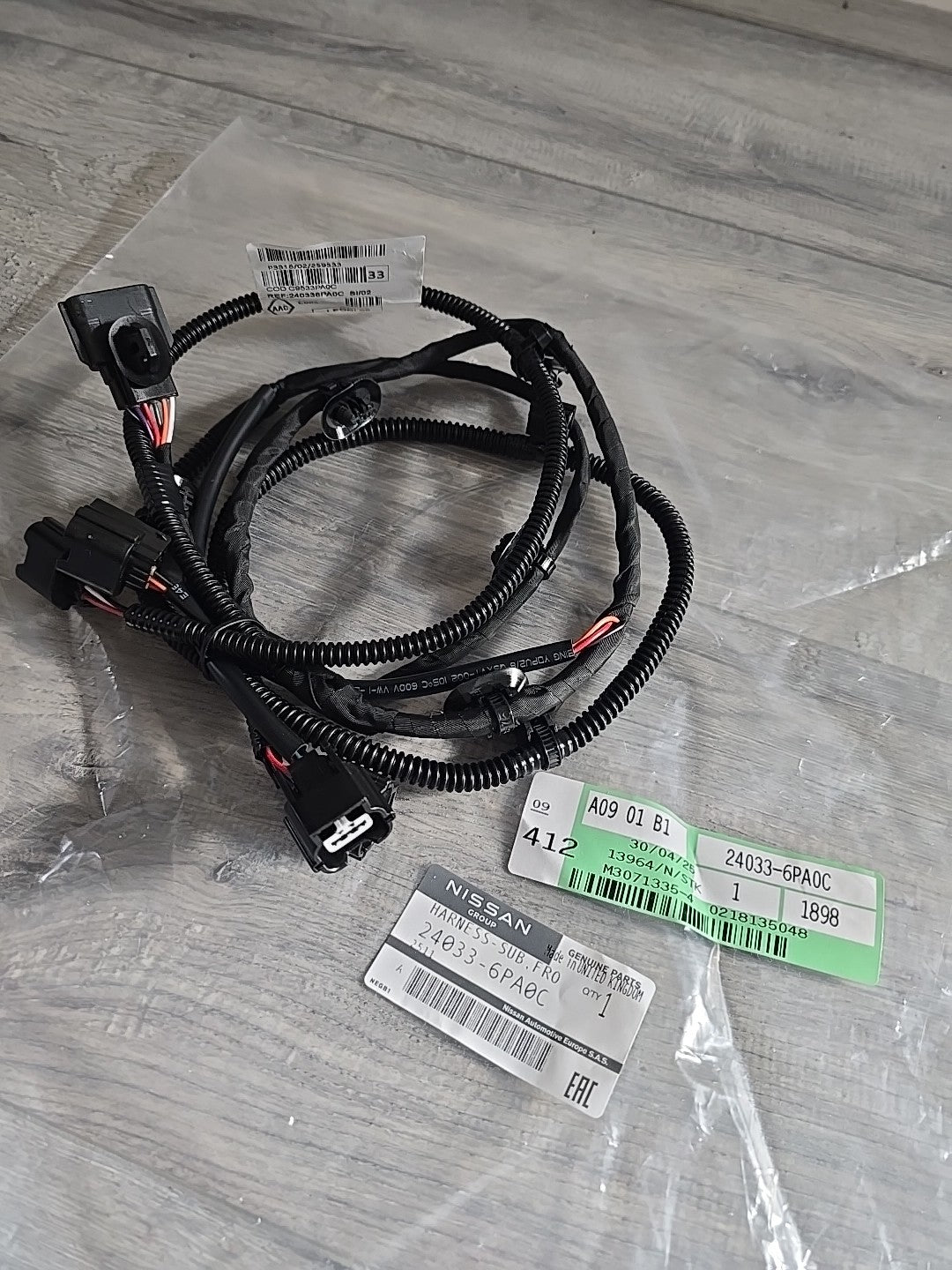 NISSAN JUKE F16 MK2 2019 - 2025 Front Bumper Harness Wiring Loom 