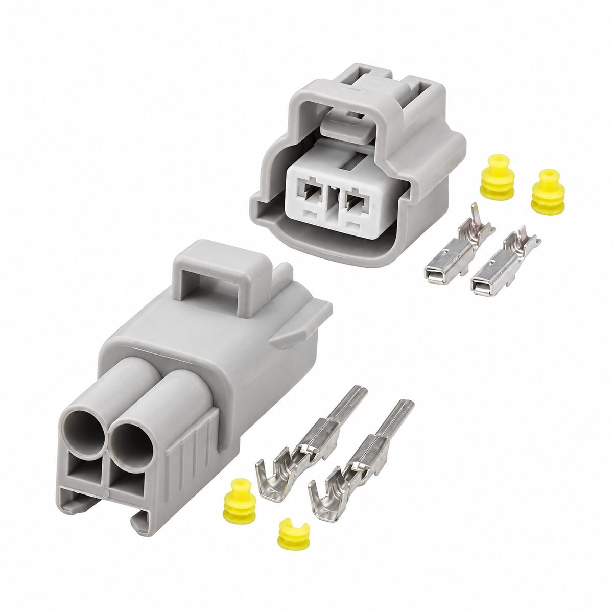 2PIN PLUG FEMALE + MALE CONNECTOR FOR HEADLIGHT LAMP NISSAN JUKE QASHQAI TIIDA