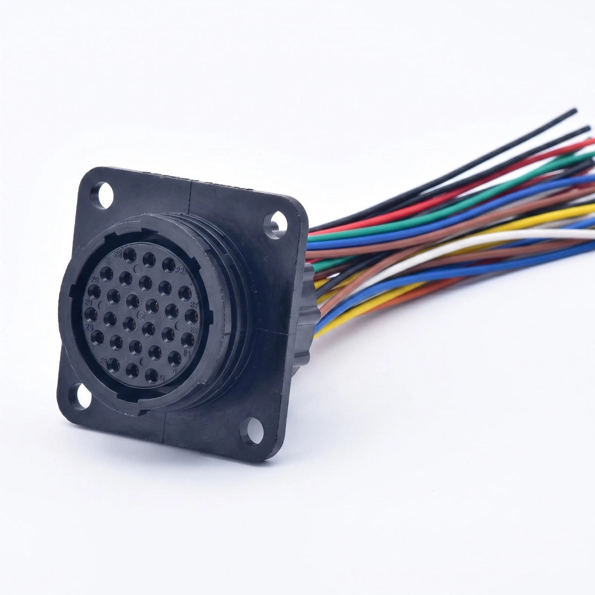 28 Pin Car Connector CPC Circular Wiring Plug 206039-1 With Gold Plated Pins