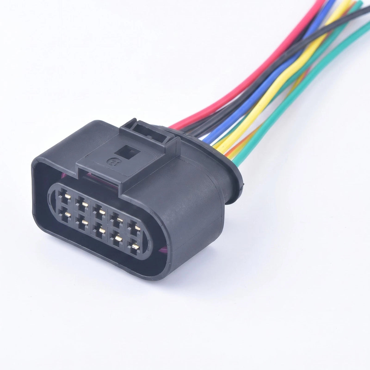 10 Pin Car Connector Headlight and Temp Sensor Plug 1J0973735 For VW Golf Bora