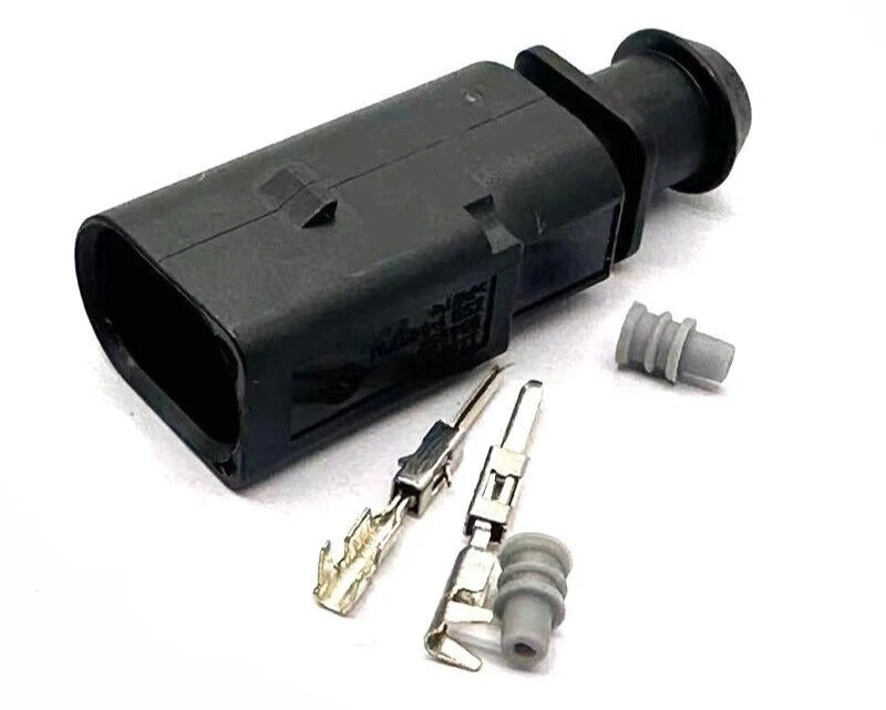 1J0973802 VW AUDI VAG 2 Pin Male Connector Brake Pad Wear Sensor Plug Repair