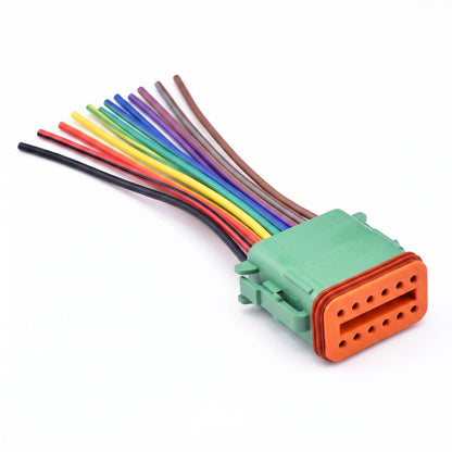 12 Pin Car Connector Waterproof DT Series Plug DT06-12S For Deutsch Truck Bus