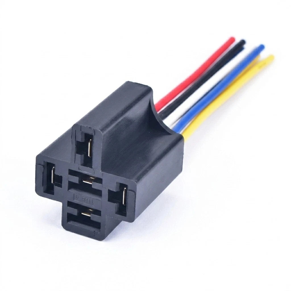 5 Pin Car Connector Relay Socket Wiring Harness Repair Plug 6.3mm Universal