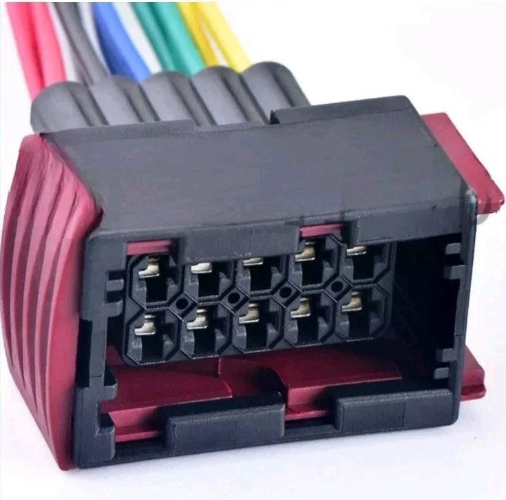 FOR VAUXHALL OPEL - HEADLIGHT SOCKET WIRING HARNESS LOOM 10 PIN CONNECTOR PLUG