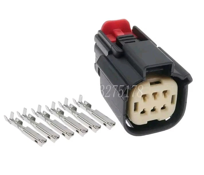 For Molex 6 Pin Wire Connector, Harley BLACK Waterproof, Sealed Kit, MX150 CPA